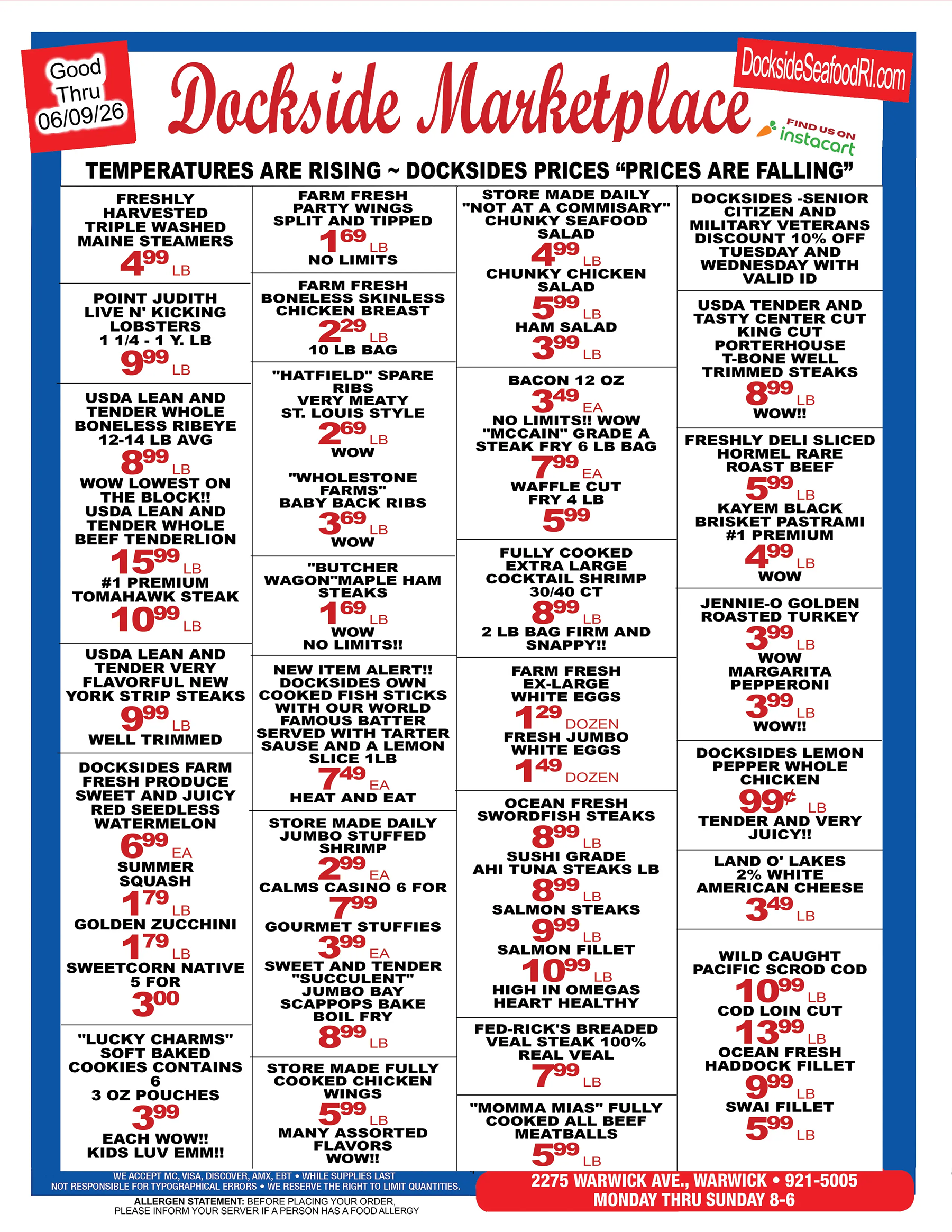 Weekly specials flyer